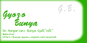 gyozo bunya business card